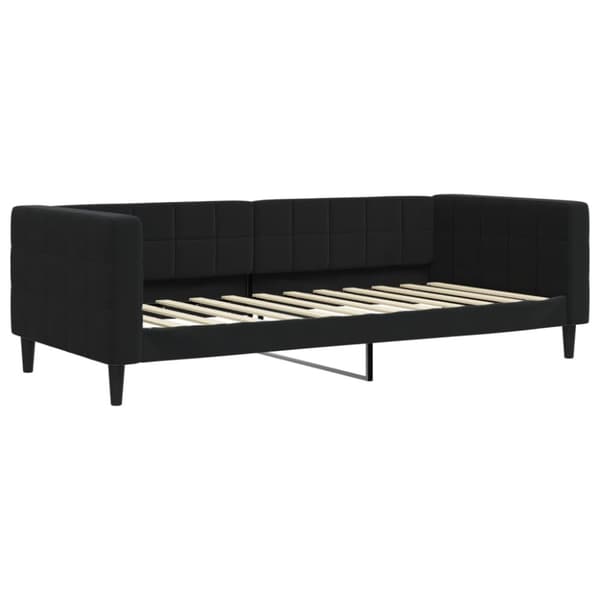 Dagbädd utdragbar med lådor svart 90x200 cm sammet