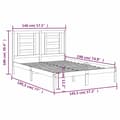 Miniatyrbillede 6 af 6: sengeramme 140x190 cm massivt fyrretræ sort