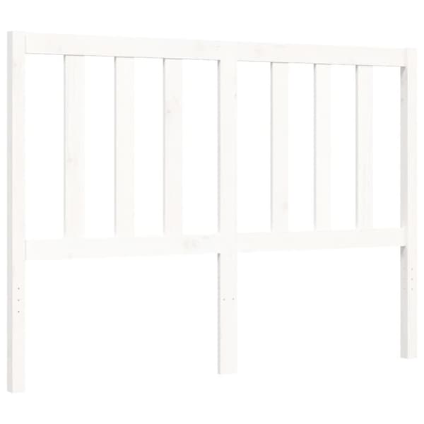 sengeramme med sengegavl 140x200 cm massivt træ hvid