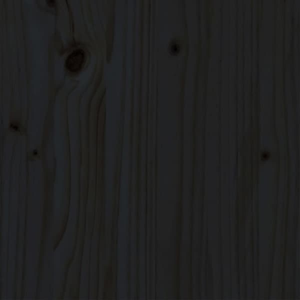 sengeramme 140x190 cm massivt fyrretræ sort