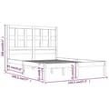 Miniatyrbillede 6 af 6: sengeramme 140x190 cm massivt fyrretræ sort