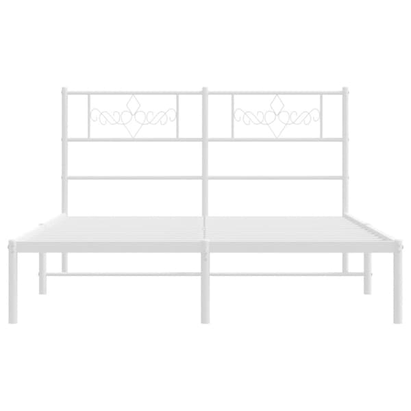 sengeramme med sengegavl 120x190 cm metal hvid