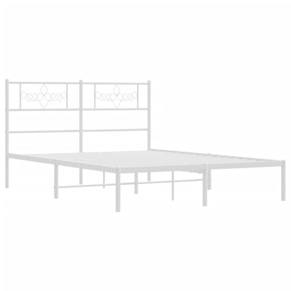 sengeramme med sengegavl 120x190 cm metal hvid
