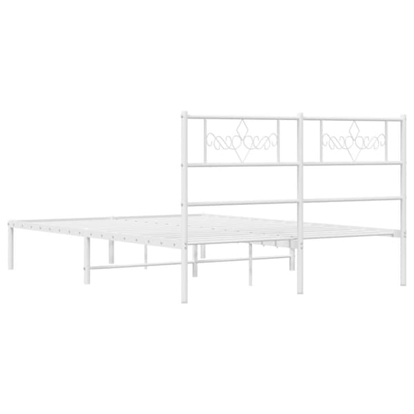 sengeramme med sengegavl 120x190 cm metal hvid