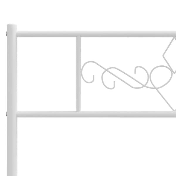 sengeramme med sengegavl 120x190 cm metal hvid