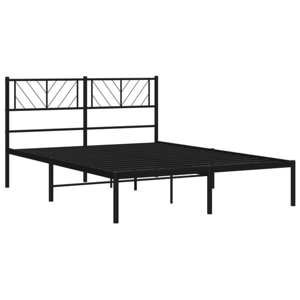 sengeramme med sengegavl 160x200 cm metal sort
