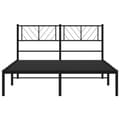 Miniatyrbillede 5 af 9: sengeramme med sengegavl 160x200 cm metal sort