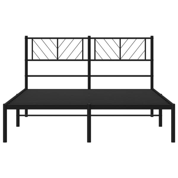 sengeramme med sengegavl 160x200 cm metal sort
