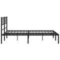 Miniatyrbillede 6 af 9: sengeramme med sengegavl 160x200 cm metal sort