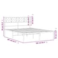 Miniatyrbillede 9 af 9: sengeramme med sengegavl 160x200 cm metal sort