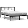 Miniatyrbillede 2 af 9: sengeramme med sengegavl 160x200 cm metal sort