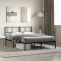 Miniatyrbillede 1 af 9: sengeramme med sengegavl 160x200 cm metal sort