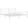 Miniatyrbillede 4 af 9: sengeramme med sengegavl og fodgærde 180x200 cm metal hvid