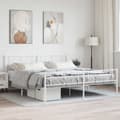 Miniatyrbillede 1 af 9: sengeramme med sengegavl og fodgærde 180x200 cm metal hvid