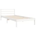 Miniatyrbillede 8 af 10: sengeramme med sengegavl 90x200 cm massivt træ hvid