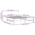 Miniatyrbillede 8 af 8: sengeramme 150x200 cm massivt træ