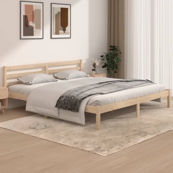 sengeramme 180x200 cm massivt fyrretræ