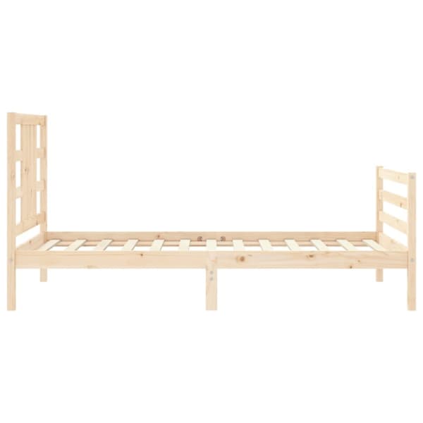 sengeramme med sengegavl 90x200 cm massivt træ