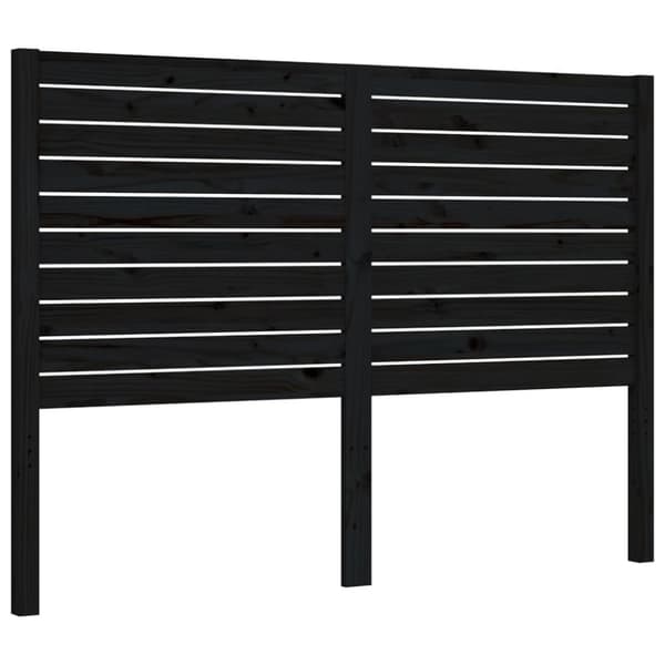 sengeramme med sengegavl 140x190 cm massivt træ sort