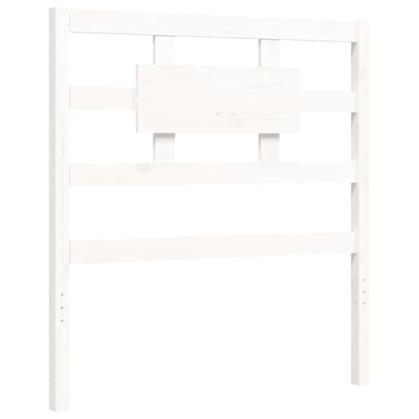 sengeramme med sengegavl 90x200 cm massivt træ hvid