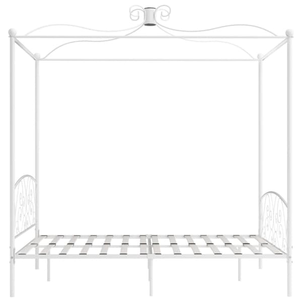 Himmelsäng vit metall 160x200 cm