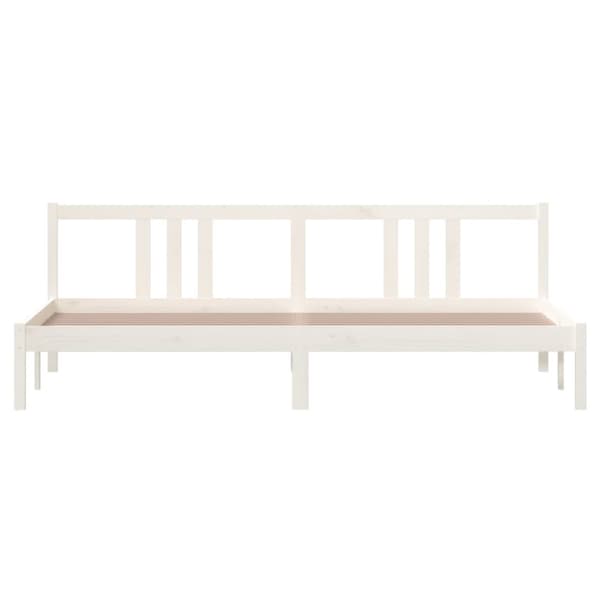 sengeramme 200x200 cm massivt træ hvid