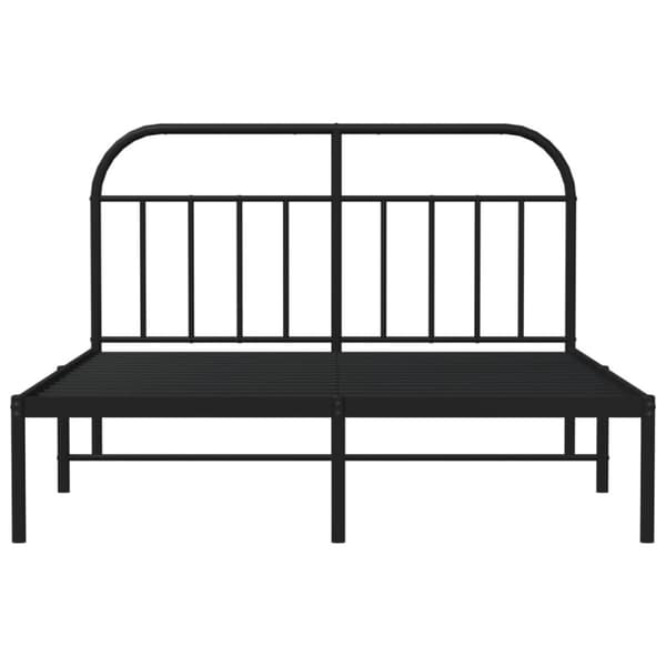 sengeramme med sengegavl 140x190 cm metal sort