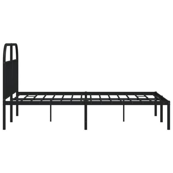 sengeramme med sengegavl 140x190 cm metal sort