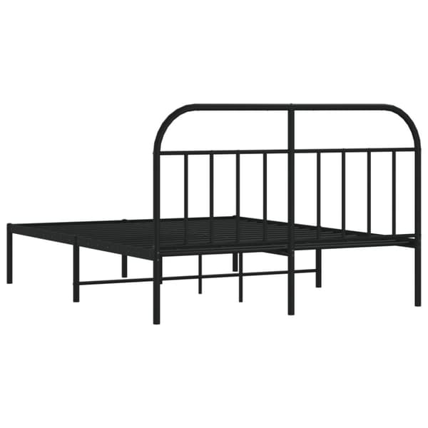 sengeramme med sengegavl 140x190 cm metal sort
