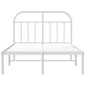 Miniatyrbillede 6 af 10: sengeramme med sengegavl 120x200 cm metal hvid