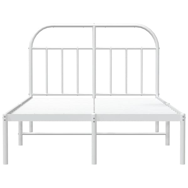 sengeramme med sengegavl 120x200 cm metal hvid