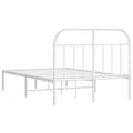 Miniatyrbillede 8 af 10: sengeramme med sengegavl 120x200 cm metal hvid