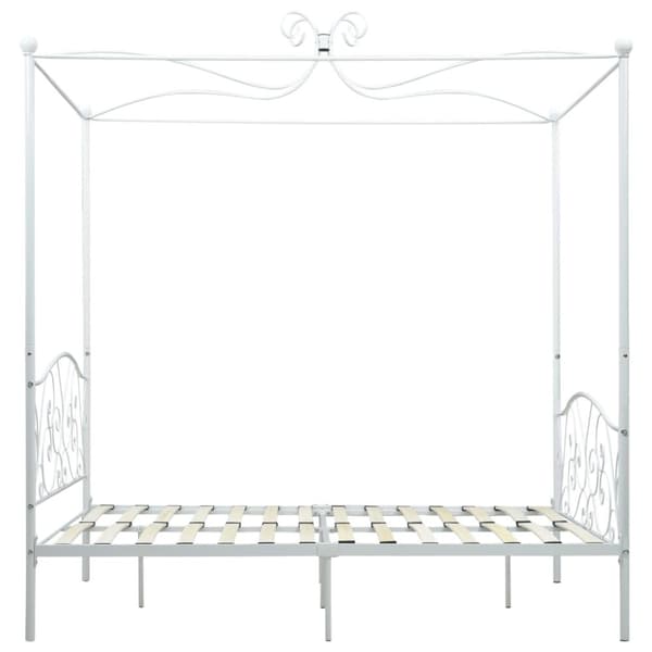 Himmelsäng vit metall 120x200 cm
