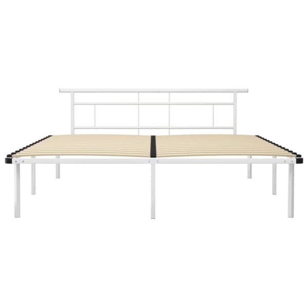 sengestel 200x200 cm metal hvid