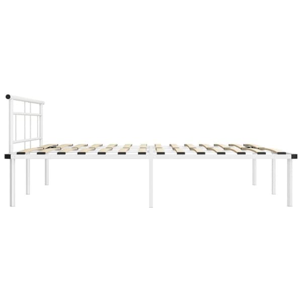 sengestel 200x200 cm metal hvid