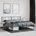 Miniatyrbillede 4 af 10: sengeramme med sengegavl 200x200 cm metal sort