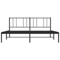 Miniatyrbillede 6 af 10: sengeramme med sengegavl 200x200 cm metal sort