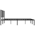 Miniatyrbillede 7 af 10: sengeramme med sengegavl 200x200 cm metal sort
