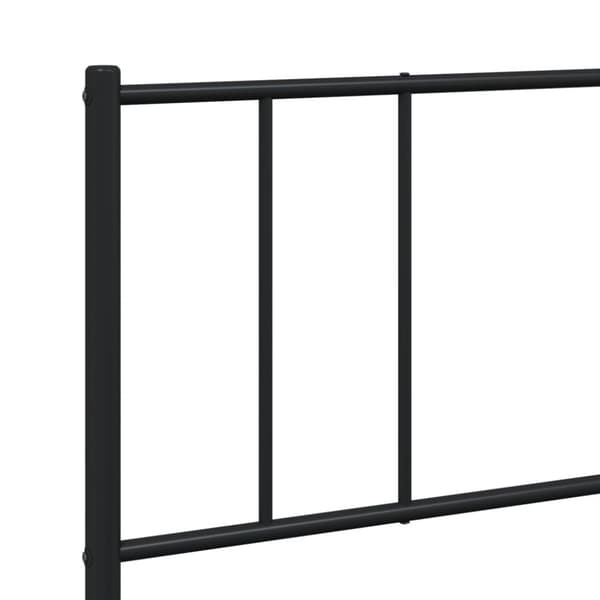 sengeramme med sengegavl 200x200 cm metal sort