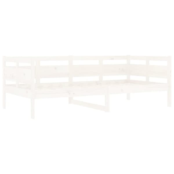 daybed massivt fyrretræ hvid 90x190 cm