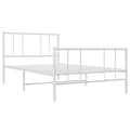 Miniatyrbillede 3 af 10: sengeramme med sengegavl og fodgærde 90x200 cm metal hvid