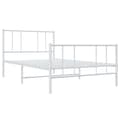Miniatyrbillede 5 af 10: sengeramme med sengegavl og fodgærde 90x200 cm metal hvid