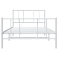 Miniatyrbillede 6 af 10: sengeramme med sengegavl og fodgærde 90x200 cm metal hvid