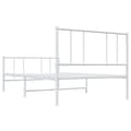Miniatyrbillede 8 af 10: sengeramme med sengegavl og fodgærde 90x200 cm metal hvid