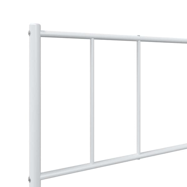 sengeramme med sengegavl og fodgærde 90x200 cm metal hvid