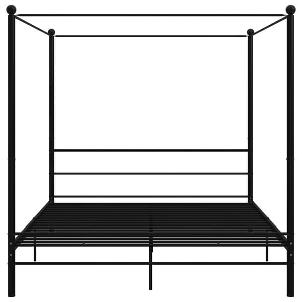 sengestel til himmelseng 200x200 cm metal sort