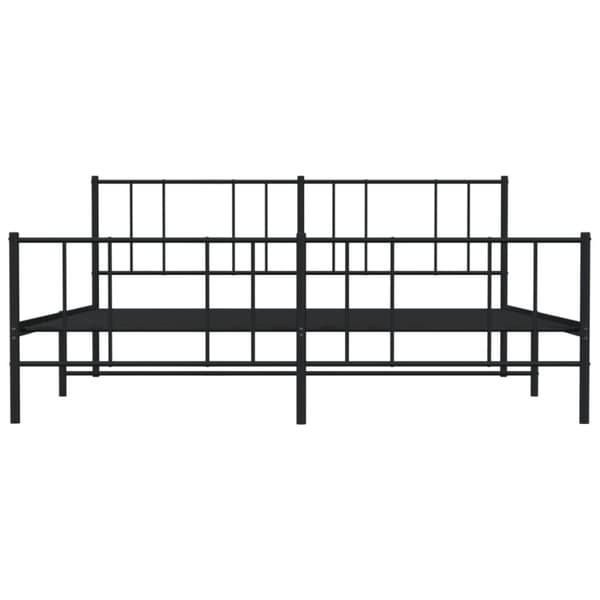 Metallisängynrunko ilman patjaa päätylevy musta 180x200 cm