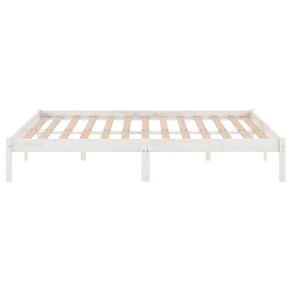 Sängram vit massiv furu 140x200 cm