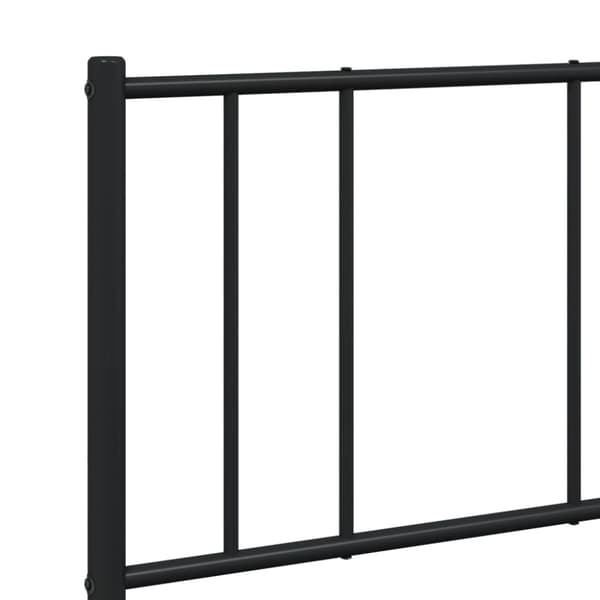 sengeramme med sengegavl 135x190 cm metal sort