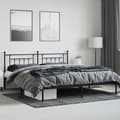 Miniatyrbillede 3 af 10: sengeramme med sengegavl 200x200 cm metal sort